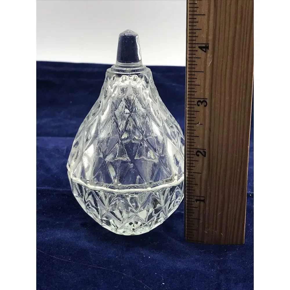 PEAR Trinket Box LEAD CRYSTAL‎ Jewelry Made in ROMANIA 4